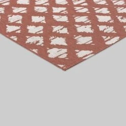 7' X 10' Diamond Outdoor Rug Orange - Threshold™