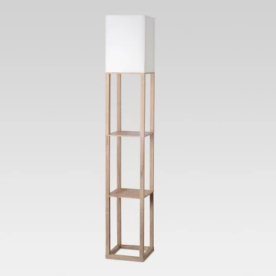 Alabaster Shelf Floor Lamp Light Brown - Threshold™ 4 Alabaster Shelf Floor Lamp Light Brown - Threshold™ - Image 4