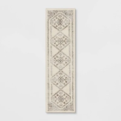 Distressed Persian Accent Rug Cream - Threshold™ 4 Distressed Persian Accent Rug Cream - Threshold™ - Image 4