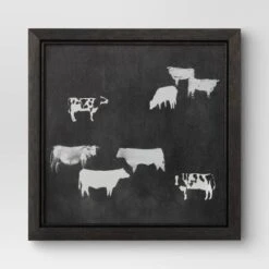 (Set Of 2) 12" X 12" Cow Collection II Framed Wall Canvases - Threshold™ -Threshold GUEST eba1d89c 78cc 4c5b 8c67 3a03cc2b6c22