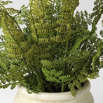 Artificial Small Fern In Cement Pot Green - Threshold™ Designed With Studio McGee 2 Artificial Small Fern In Cement Pot Green - Threshold™ Designed With Studio McGee - Image 2