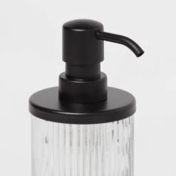 Ribbed Glass Soap Pump Black - Threshold™ 6 Ribbed Glass Soap Pump Black - Threshold™ -Threshold GUEST ed4a781d 52e5 419c 8916 2dc25dd449ee