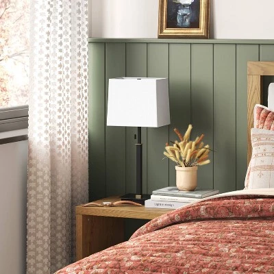 Square Base Stick Lamp With USB Black - Threshold™ 2 Square Base Stick Lamp With USB Black - Threshold™ - Image 2