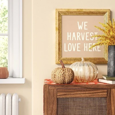 16" X 16" Harvest Love Framed Canvas Board - Threshold™ 1 16" X 16" Harvest Love Framed Canvas Board - Threshold™