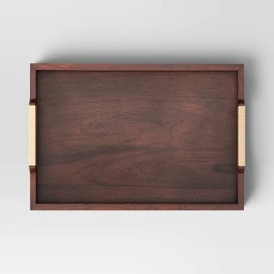 Decorative Wood Tray - Threshold™ 2 Decorative Wood Tray - Threshold™ - Image 2