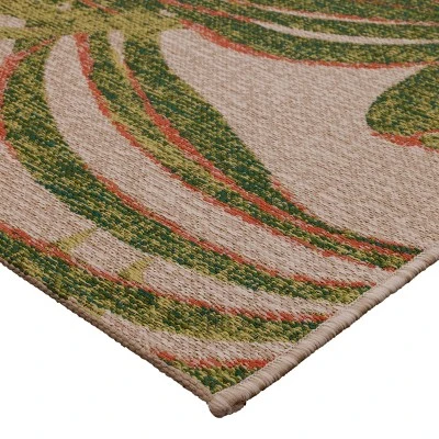 7' X 10' Outdoor Rug Neutral Palm - Threshold™ 3 7' X 10' Outdoor Rug Neutral Palm - Threshold™ - Image 3