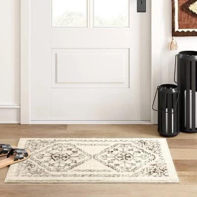Distressed Persian Accent Rug Cream - Threshold™ 1 Distressed Persian Accent Rug Cream - Threshold™