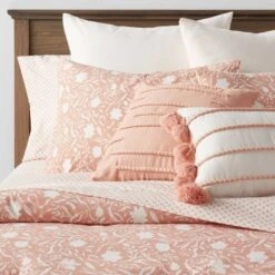 12pc Floral Boho Comforter & Sheets Set Terracotta Pink - Threshold™ 19 12pc Floral Boho Comforter & Sheets Set Terracotta Pink - Threshold™ -Threshold GUEST f3330df4 d165 44ef 87fd 293b2d10cfce