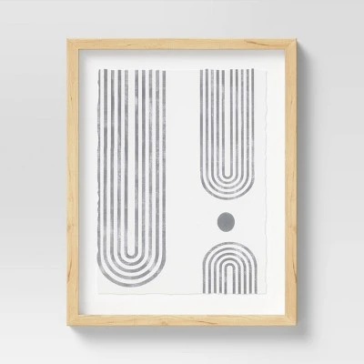 (Set Of 2) 16" X 20" Curve Lines Framed Under Glass Black - Threshold™ 3 (Set Of 2) 16" X 20" Curve Lines Framed Under Glass Black - Threshold™ - Image 3