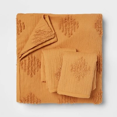 Tufted Diamond Crinkle Duvet Cover & Sham Set - Threshold™ 3 Tufted Diamond Crinkle Duvet Cover & Sham Set - Threshold™ - Image 3