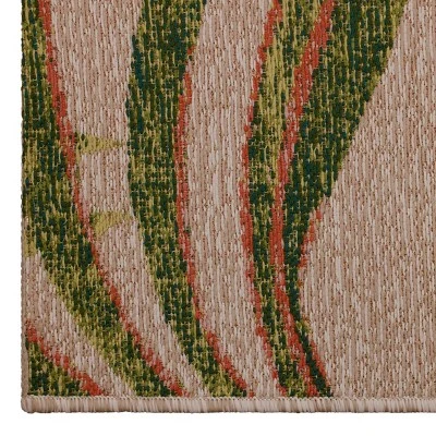 7' X 10' Outdoor Rug Neutral Palm - Threshold™ 1 7' X 10' Outdoor Rug Neutral Palm - Threshold™