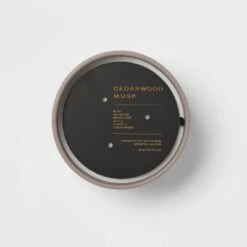 15oz Ceramic Jar 3-Wick Black Label Cedarwood Musk Candle - Threshold™ -Threshold GUEST fc8996de 3023 4a2d 9f4c 9e684ced1ffe