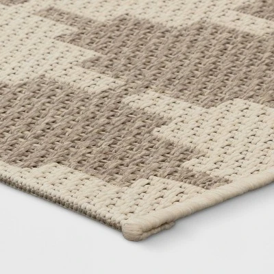 Step Diamonds Outdoor Rug Tan/Ivory - Threshold™ 2 Step Diamonds Outdoor Rug Tan/Ivory - Threshold™ - Image 2